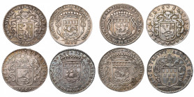 FRANCE, lot de 4 jetons en argent de la Mairie de Nantes: 1650, Charrette; 1653, Bidealove; 1667, Lorido du Mesnil; 1687, de l''Isle. Feu. 8861, 8862,...