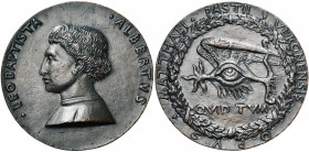 ITALIE, AE médaille, s.d. (1446-1450), Matteo de'' Pasti. Leone Battista Alberti, architecte. D/ B. à g. R/ MATTHAEI PASTII VERONENSIS OPVS Oeil humai...