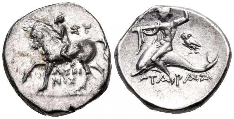 CALABRIA. Tarentum. Circa 272-240 BC. Nomos (Silver, 20 mm, 6.52 g, 9 h), struck...