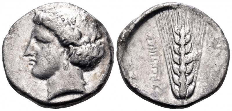 LUCANIA. Metapontum. Circa 400-340 BC. Nomos (Silver, 20.5 mm, 7.46 g, 12 h). He...