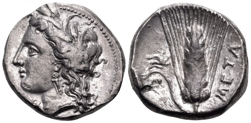 LUCANIA. Metapontum. Circa 330-290 BC. Nomos (Silver, 20.5 mm, 7.84 g, 5 h). Hea...