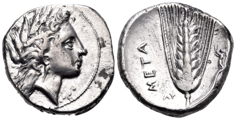 LUCANIA. Metapontum. Circa 330-290 BC. Nomos (Silver, 20 mm, 7.83 g, 8 h). Head ...
