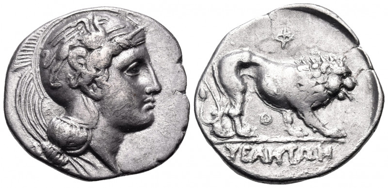 LUCANIA. Velia. Circa 340-334 BC. Nomos (Silver, 21 mm, 7.62 g, 7 h), from the "...