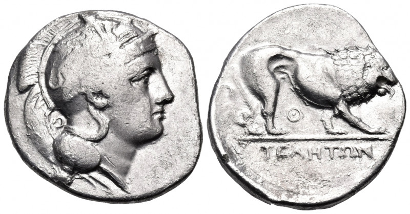 LUCANIA. Velia. Circa 340-334 BC. Nomos (Silver, 23 mm, 7.39 g, 7 h), from the "...