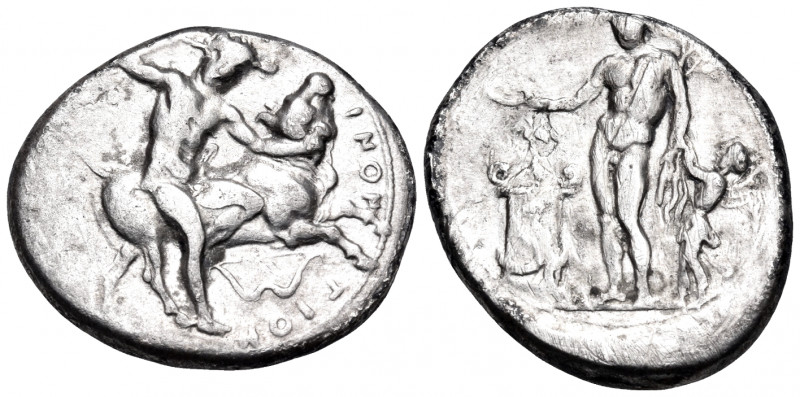 SICILY. Selinos. Circa 409 BC. Didrachm (Silver, 24 mm, 8.57 g, 10 h). ΣEΛ-INON-...