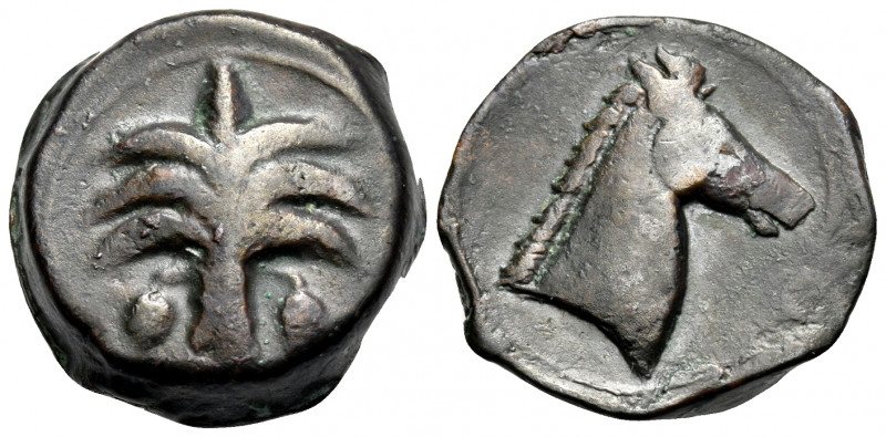 CARTHAGE. Circa 400-350 BC. (Bronze, 19 mm, 7.85 g, 4 h). Palm tree with two bun...