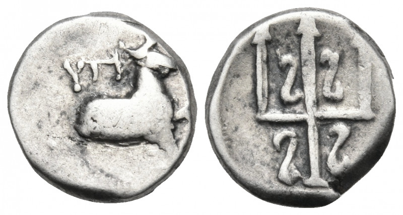 THRACE. Byzantion. Circa 387/6-340 BC. Hemidrachm (Silver, 11 mm, 1.96 g, 6 h). ...
