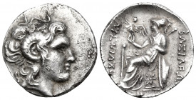 KINGS OF THRACE. Lysimachos, 305-281 BC. Drachm (Silver, 18 mm, 3.85 g, 11 h), uncertain mint, perhaps Kalchedon. Diademed head of the deified Alexand...