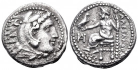 KINGS OF MACEDON. Alexander III ‘the Great’, 336-323 BC. Drachm (Silver, 12 mm, 4.08 g, 12 h), Miletos, lifetime issue, circa 325-323 BC. Head of Hera...