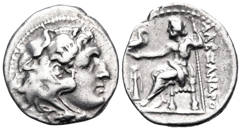 KINGS OF MACEDON. Alexander III ‘the Great’, 336-323 BC. Drachm (Silver, 20 mm, ...