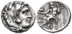 KINGS OF MACEDON. Alexander III ‘the Great’, 336-323 BC. Drachm (Silver, 15.5 mm, 4.28 g, 12 h), Sardes, circa 324-323. Head of youthful Herakles to r...