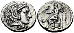 KINGS OF MACEDON. Alexander III 'the Great', 336-323 BC. Tetradrachm (Silver, 27 mm, 17.03 g, 10 h), struck under Ptolemy (I) as satrap, Memphis, c. 3...