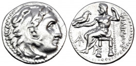 KINGS OF MACEDON. Philip III Arrhidaios, 323-317 BC. Drachm (Silver, 17 mm, 4.16 g, 12 h), Magnesia, c. 323-319. Head of Herakles to right, wearing li...