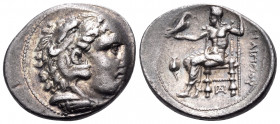 KINGS OF MACEDON. Philip III Arrhidaios, 323-317 BC. Drachm (Silver, 19 mm, 4.30 g, 1 h), struck under Antigonos I Monophthalmos, Side, c. 320-317/6. ...