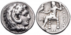 KINGS OF MACEDON. Philip III Arrhidaios, 323-317 BC. Tetradrachm (Silver, 25 mm, 16.85 g, 3 h), Babylon, circa 323-318/7. Head of Herakles to right, w...