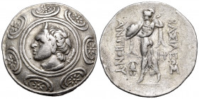 KINGS OF MACEDON. Antigonos II Gonatas, 277/6-239 BC. Tetradrachm (Silver, 31 mm, 16.97 g, 11 h), "dramatic style", Amphipolis, circa 252/1-246. Horne...