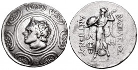 KINGS OF MACEDON. Antigonos II Gonatas, 277/6-239 BC. Tetradrachm (Silver, 31 mm, 16.68 g, 10 h), "dramatic style", Amphipolis, circa 252/1-246. Horne...