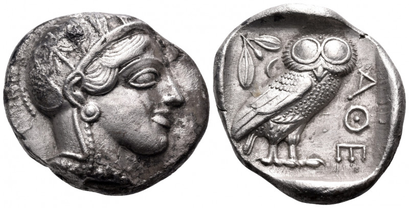 ATTICA. Athens. Circa 449-404 BC. Tetradrachm (Silver, 26 mm, 17.05 g, 4 h). Hea...