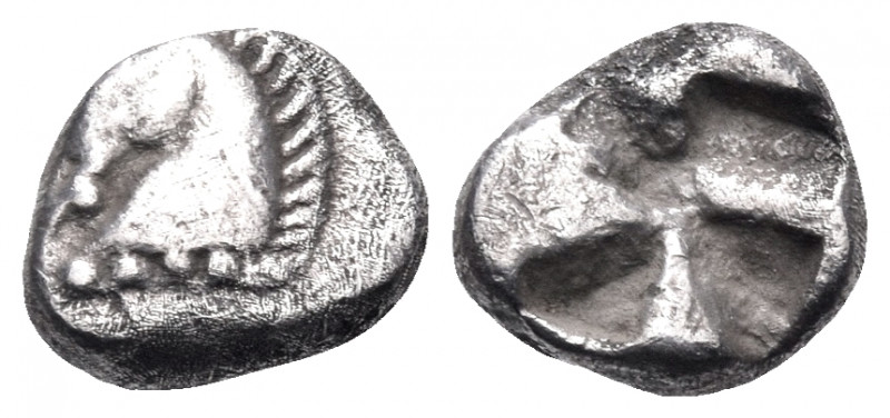 ASIA MINOR. Uncertain mint. Circa 550-500 BC. Obol (Silver, 7 mm, 0.57 g). Head ...