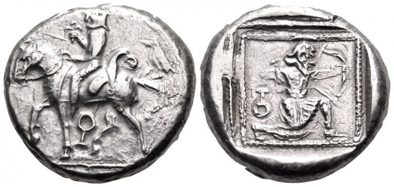 CILICIA. Tarsos. Circa 440-410 BC. Stater (Silver, 19.5 mm, 9.79 g, 11 h). Horse...