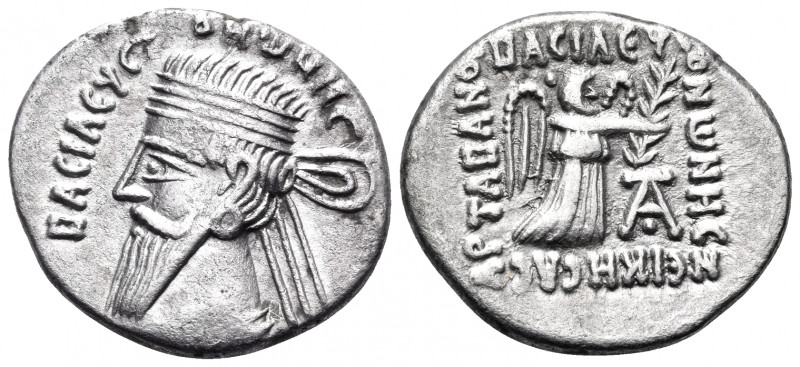 KINGS OF PARTHIA. Vonones I, circa AD 8-12. Drachm (Silver, 20.5 mm, 3.82 g, 11 ...