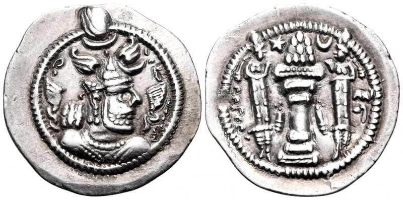 SASANIAN KINGS. Peroz I, Circa 457/9-484. Drachm (Silver, 28 mm, 4.08 g, 3 h), 3...