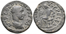 MACEDON. Pella. Gordian III, 238-244. (Bronze, 24 mm, 6.36 g, 1 h). IMP C M ANT GORDIANVS Radiate, draped and cuirassed bust of Gordian III to right, ...