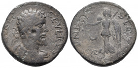 MACEDON. Stobi. Septimius Severus, 193-211. (Bronze, 25.5 mm, 13.34 g, 12 h). IMP L SEP SEVERVS Laureate, draped and cuirassed bust of Septimius Sever...