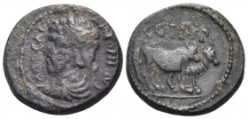 MYSIA. Parium. Marcus Aurelius, 161-180. Hemiassarion (Bronze, 16 mm, 2.93 g, 1 h). IMPE C MA A ANTONINVS Bare-headed, draped and cuirassed bust of Ma...
