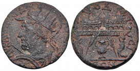 CARIA. Aphrodisias. Gallienus, 253-268. (Bronze, 27 mm, 9.94 g, 6 h), c. 255-268. AY KAI ΠOΛ ΓAΛ-ΛIHNOC Radiate, draped and cuirassed bust of Gallienu...