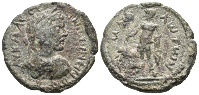 CILICIA. Mallus. Caracalla, 198-217. Assarion (Bronze, 23 mm, 7.77 g, 6 h). AY K...