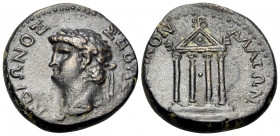GALATIA. Koinon of Galatia. Nero, 54-68. (Bronze, 20.5 mm, 5.92 g, 1 h), c. 62-65. NEPΩNOΣ ΣEBAΣTOY Laureate head of Nero to left. Rev. TO KOINON ΓAΛA...