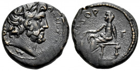SYRIA, Seleucis and Pieria. Antioch. Pseudo-autonomous issue, time of Hadrian, 117-138. (Bronze, 18 mm, 4.55 g, 12 h), ΖΟΡ = year 177 = 128-129. ΑΝΤΙΟ...
