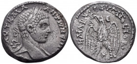 SYRIA, Seleucis and Pieria. Antioch. Elagabalus, 218-222. Tetradrachm (Silver, 27 mm, 13.83 g, 12 h), 219. ΑVΤ Κ Μ Α ΑΝΤωΝΕΙΝΟ-C CEB Laureate bust of ...