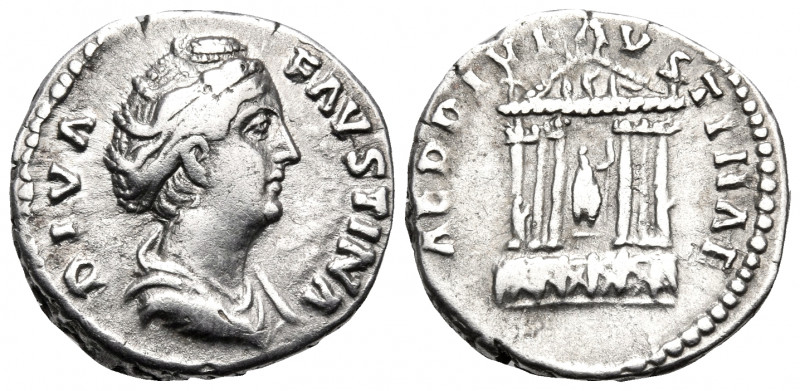 Diva Faustina Senior, died 140/1. Denarius (Silver, 18 mm, 3.40 g, 6 h), struck ...