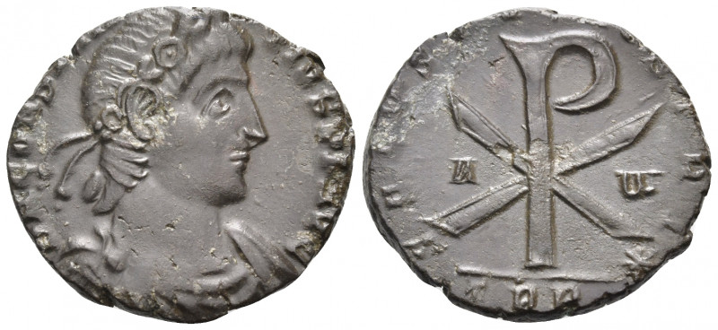 Constantius II, 337-361. Centenionalis (Bronze, 22 mm, 5.81 g, 6 h), Treveri, P ...