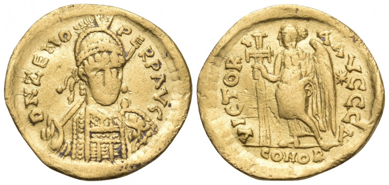 Zeno, second reign, 476-491. Solidus (Gold, 19 mm, 4.02 g, 6 h), Constantinople,...