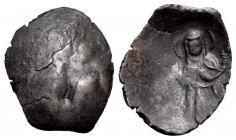 John Comnenus-Ducas, as emperor of Thessalonica, 1237-1242. Trachy (Bronze, 14.1 mm, 0.57 g, 6 h), Thessalonica. Star. Rev. The Virgin standing facing...