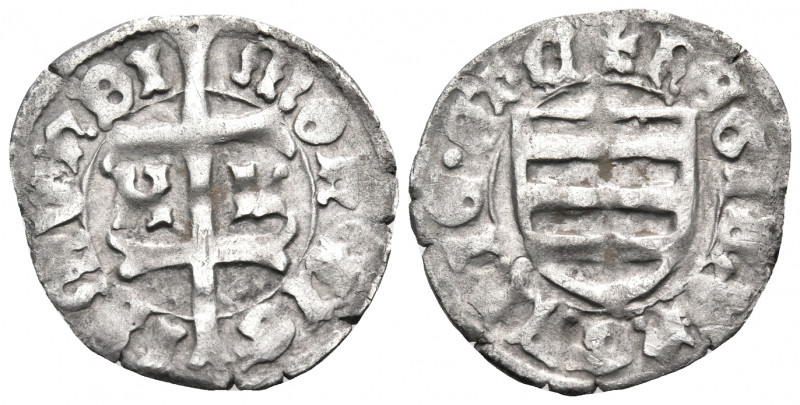 HUNGARY. Sigismund, 1387-1437. Denar (Silver, 16 mm, 0.37 g, 6 h). mOn SIGISMVnD...