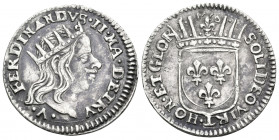 ITALY. Tuscany. Ferdinando II de' Medici, 1621-1670. Liugino (Silver, 20 mm, 2.27 g, 4 h), Livorno, dated 1660. FERDINANDVS II MAG D ETR V Crowned hea...