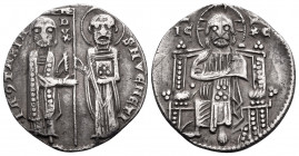 ITALY. Venice. Jacopo Contarini, 1275-1280. Grosso (Silver, 19.5 mm, 2.04 g, 6 h). S•M•VЄNЄTI•IA•9TARINI / D/V/X Jacopo Contarini and St. Mark standin...