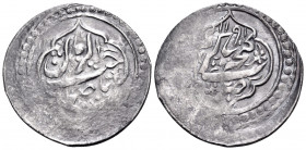 IRAN, Qajars. Muhammad Hasan Khan, AH 1174-1195 / 1760-1780 AD. Abbasi (Silver, 25 mm, 3.08 g, 9 h), Ganja mint, 1191 AH = 1777/8. Very fine.