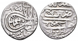 ISLAMIC, Ottoman Empire. Mehmed III, AH 1003-1012 / AD 1595-1603. Dirham (Silver, 17 mm, 2.08 g, 5 h), Haleb, AH 1003. Tughra. Rev. Blessing, mint and...