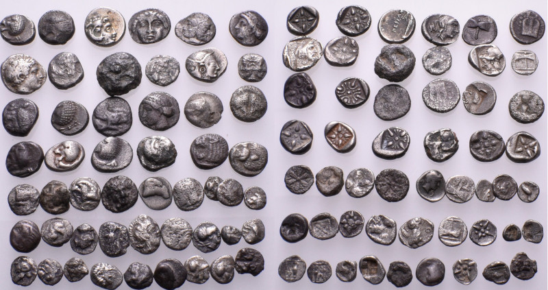 GREEK. Circa 5th - 3rd century BC. (Silver, 38.20 g). A lot of Fifty-one (51) si...