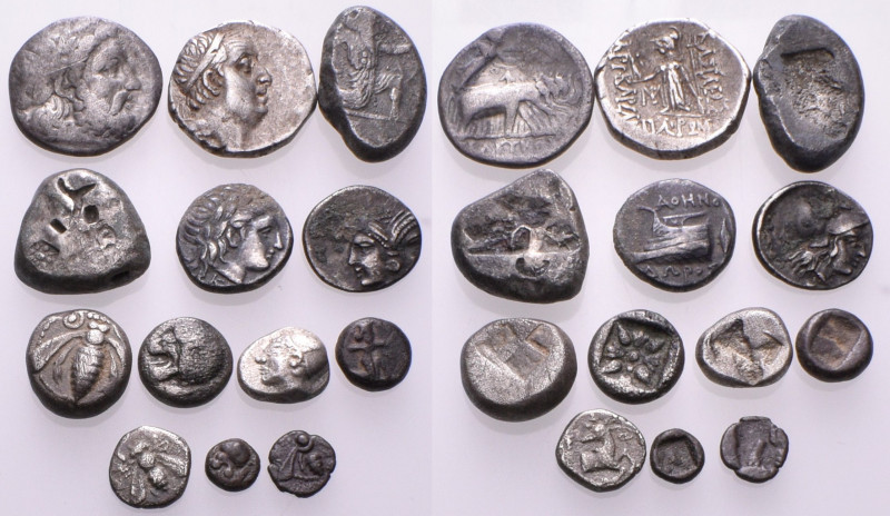 GREEK. Circa 5th - 3rd century BC. (Silver, 30.20 g). A lot of Thirteen (13) sil...