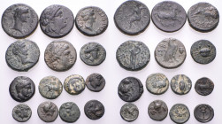 GREEK & ROMAN PROVINCIAL. Circa 3rd century BC - 1st century AD. (Bronze, 28.97 g). A lot of Fourteen (14) Greek and Roman Provincial coins. A nice gr...