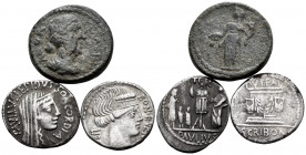 ROMAN REPUBLICAN & PROVINCIAL. Circa 1st Century BC - 2nd Century AD. (Silver/Bronze, 17.66 g). A lot of Three (3) silver and bronze coins, including ...