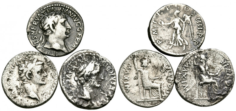 ROMAN IMPERIAL. Rome. 1st - 2nd Century AD. (Silver, 9.92 g). A Lot of Three (3)...