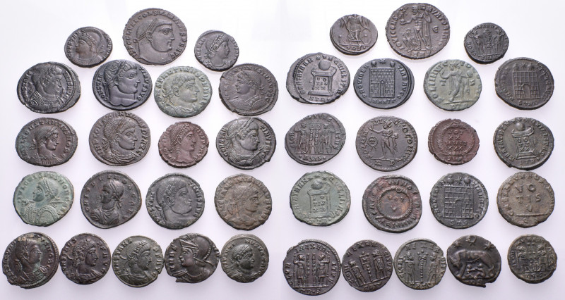 ROMAN IMPERIAL. Circa 4th century. (Bronze, 52.80 g). A lot of Twenty (20) bronz...