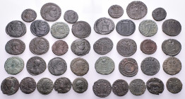 ROMAN IMPERIAL. Circa 4th century. (Bronze, 52.80 g). A lot of Twenty (20) bronze coins of the Late Roman Empire. An attractive lot. Mostly very fine ...